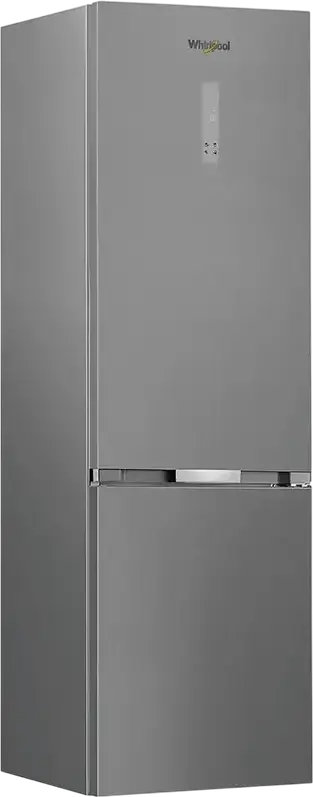Frigider Combinat Whirlpool WHK 26403 XP6E 1, No Frost, 6th Sense, Volum Total 355L, Argintiu, Clasa Energetica C, 203.5x59.5x66.3 cm