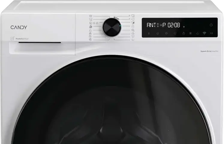 Candy BWR 485SBL6-S ProWash&Dry 500 Washer-Dryer, 8kg Wash/5kg Dry, 1400rpm, Inverter Motor, Wi-Fi, Bluetooth, Slim Design, White/Black