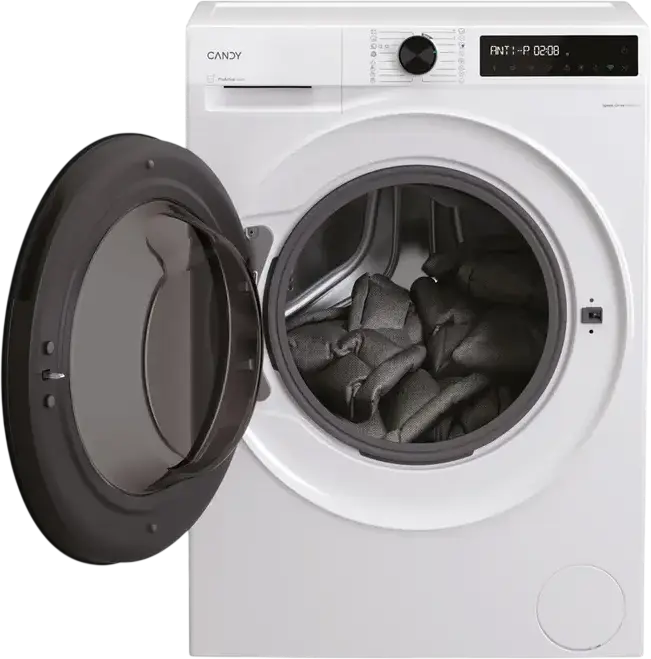 Candy BWR 485SBL6-S ProWash&Dry 500 Washer-Dryer, 8kg Wash/5kg Dry, 1400rpm, Inverter Motor, Wi-Fi, Bluetooth, Slim Design, White/Black