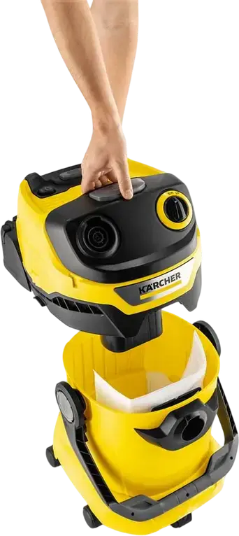 Karcher WD 5 S Wet & Dry Vacuum Cleaner, 1200W, 25L Stainless Steel Container, HEPA Filter, Blowing Function, with Floor Brush and Crevice Nozzle