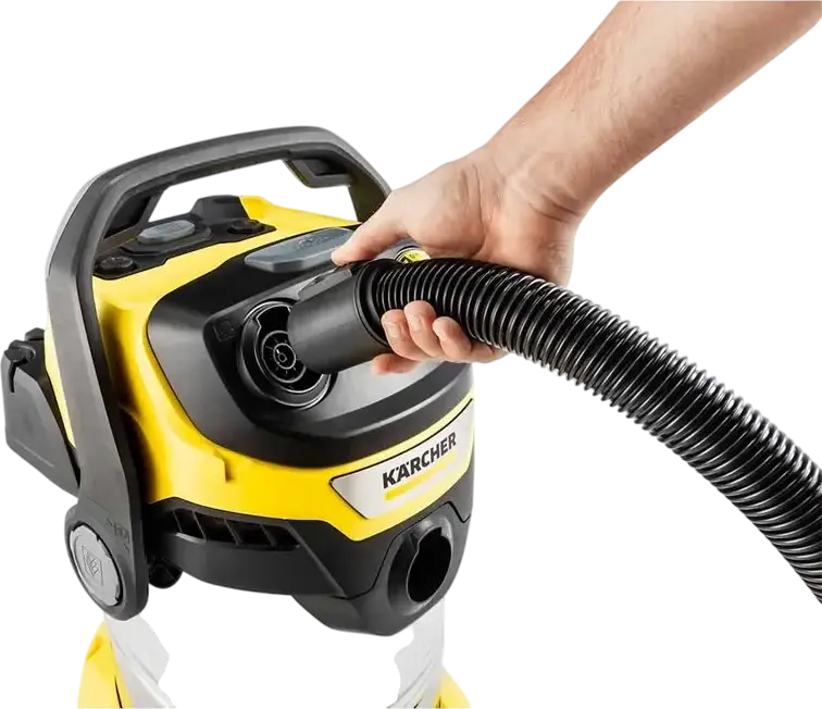 Karcher WD 5 S Wet & Dry Vacuum Cleaner, 1200W, 25L Stainless Steel Container, HEPA Filter, Blowing Function, with Floor Brush and Crevice Nozzle