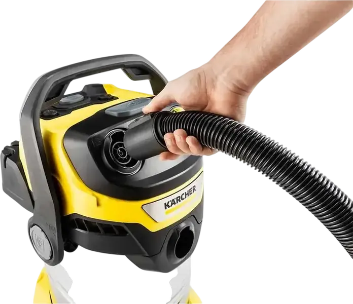 Karcher WD 5 S Wet & Dry Vacuum Cleaner, 1200W, 25L Stainless Steel Container, HEPA Filter, Blowing Function, with Floor Brush and Crevice Nozzle