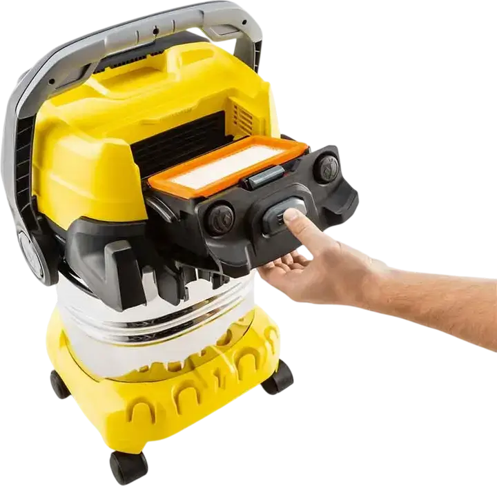 Karcher WD 5 S Wet & Dry Vacuum Cleaner, 1200W, 25L Stainless Steel Container, HEPA Filter, Blowing Function, with Floor Brush and Crevice Nozzle