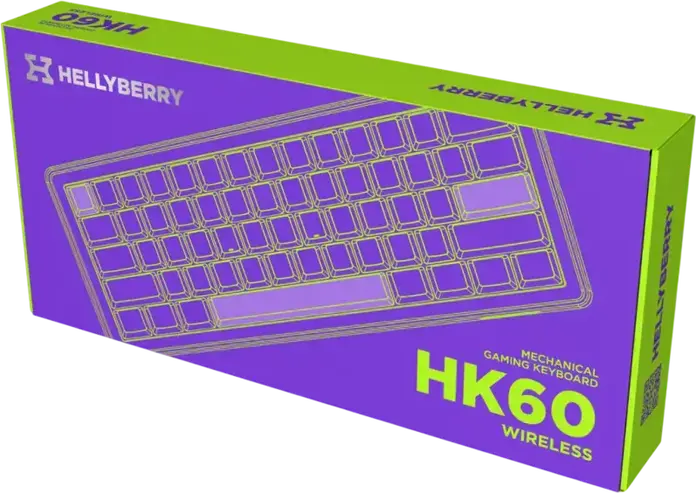 Tastatura Mecanica Wireless HATOR Hellyberry HK60 60% Ultra-Compacta, Wireless Tri-mode Bluetooth 5.3/2.4GHz/USB-C, Switch-uri Liniare Hot-swap, RGB, Alba