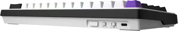 Tastatura Mecanica Wireless HATOR Hellyberry HK60 60% Ultra-Compacta, Wireless Tri-mode Bluetooth 5.3/2.4GHz/USB-C, Switch-uri Liniare Hot-swap, RGB, Alba