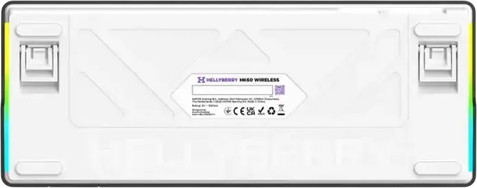 Tastatura Mecanica Wireless HATOR Hellyberry HK60 60% Ultra-Compacta, Wireless Tri-mode Bluetooth 5.3/2.4GHz/USB-C, Switch-uri Liniare Hot-swap, RGB, Alba