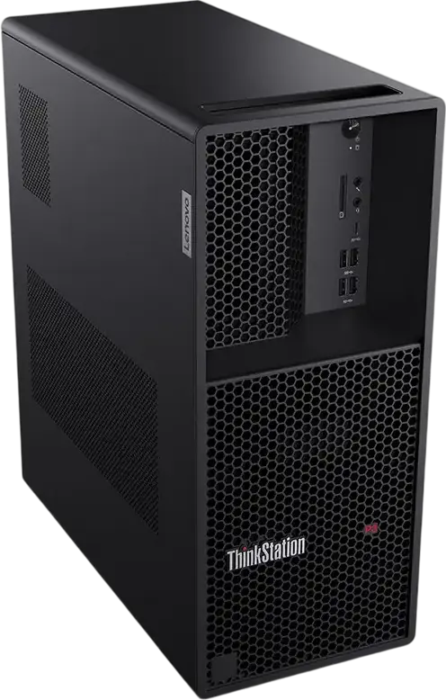 Рабочая станция Lenovo ThinkStation P3 Tower Gen 2, процессор Intel Core Ultra 7 265K, 64ГБ ОЗУ, графика NVIDIA RTX 200, SSD 1ТБ, ThinkShield, MIL-STD-810H, черный