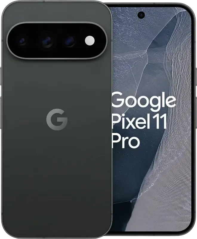 Google Pixel 11 Pro Android Smartphone with Triple Rear Camera System in Horizontal Pill-Shaped Visor, Obsidian (matte), 16GB RAM, 512GB
