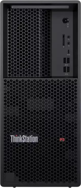 Рабочая станция Lenovo ThinkStation P3 Tower Gen 2, процессор Intel Core Ultra 7 265K, 64ГБ ОЗУ, графика NVIDIA RTX, SSD 1ТБ, ThinkShield, MIL-STD-810H, черный