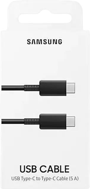 Samsung EP-DN975 USB Type-C to USB Type-C Charging and Data Sync Cable, 100W Power Delivery, 5A Fast Charge, 1m, Black