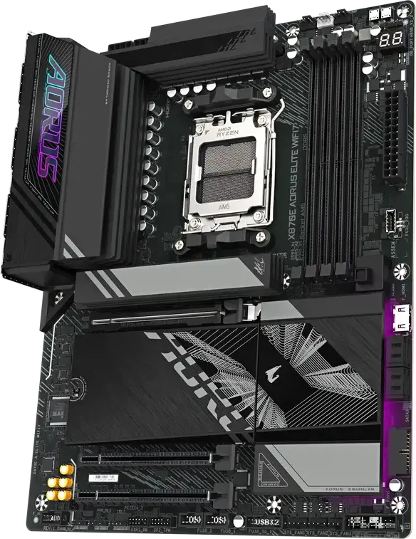 Placa de baza Gigabyte X870E AORUS ELITE WIFI7 AM5 ATX AMD X870E DDR5 8200MHz OC 4x M.2 PCIe Gen5 Wi-Fi 7 Bluetooth 5.4 2.5GbE HDMI 2.1
