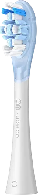 Oclean Ultra Clean UC03 W02 Replacement Sonic Electric Toothbrush Heads, DuPont Tynex Medium-Firm Bristles, Tongue Cleaner, Set of 6, White