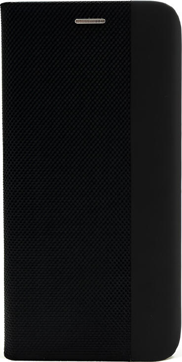 Husa Flip Shell WOO pentru Samsung Galaxy A06, din Nylon Durabil Rezistent la Uzura, cu Suport Pliabil, Shockproof si Rezistenta la Praf, Neagra