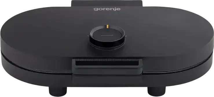 Gorenje WM1200B Waffle Maker, 1200W, Non-stick Plates for 2 Heart-shaped Waffles, 5 Temperature Modes, Black