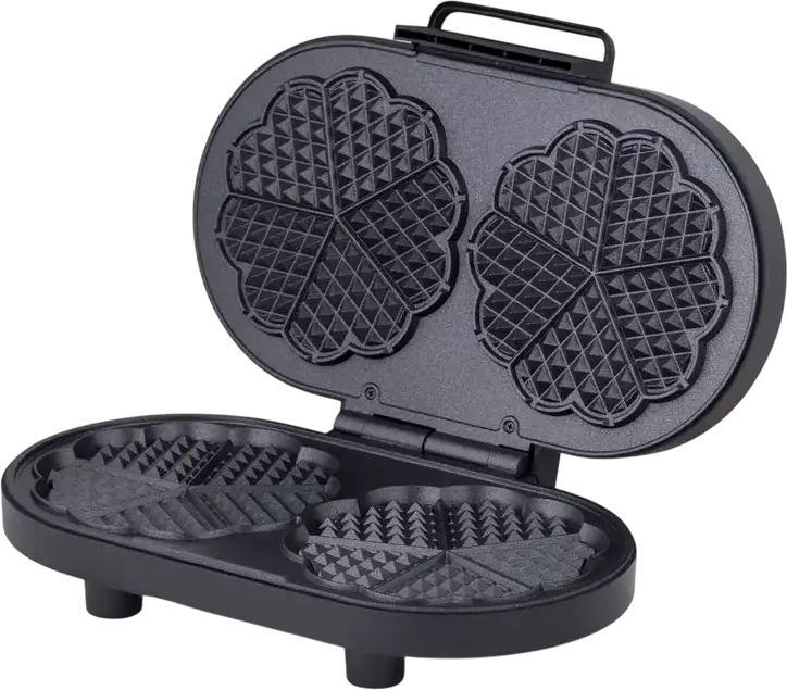 Gorenje WM1200B Waffle Maker, 1200W, Non-stick Plates for 2 Heart-shaped Waffles, 5 Temperature Modes, Black