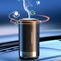 Ultrasonic Car Aroma Diffuser, 50ml Capacity, 500mAh Battery, USB Charging, Aluminum and PP Material, Matte Black, for Car and Home