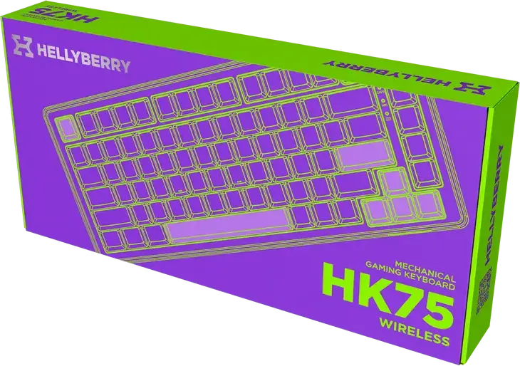 HATOR Hellyberry HK75 75% Compact Mechanical Keyboard, Wireless Tri-mode Wireless/Bluetooth/USB, Pre-lubed Linear Switches, Hot-swappable, RGB Lighting & Knob