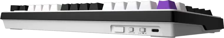HATOR Hellyberry HK75 75% Compact Mechanical Keyboard, Wireless Tri-mode Wireless/Bluetooth/USB, Pre-lubed Linear Switches, Hot-swappable, RGB Lighting & Knob