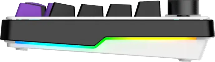 HATOR Hellyberry HK75 75% Compact Mechanical Keyboard, Wireless Tri-mode Wireless/Bluetooth/USB, Pre-lubed Linear Switches, Hot-swappable, RGB Lighting & Knob