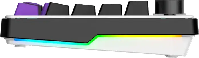 HATOR Hellyberry HK75 75% Compact Mechanical Keyboard, Wireless Tri-mode Wireless/Bluetooth/USB, Pre-lubed Linear Switches, Hot-swappable, RGB Lighting & Knob