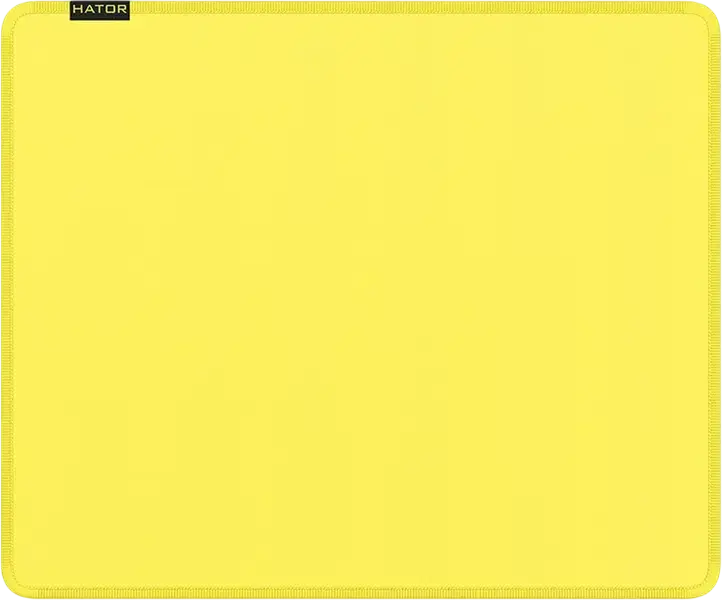HATOR Tonn EVO Gaming Mouse Pad, Medium (M), 360x300x4mm, Textile Surface, Natural Rubber Base, Stitched Edges, Yellow and Grey