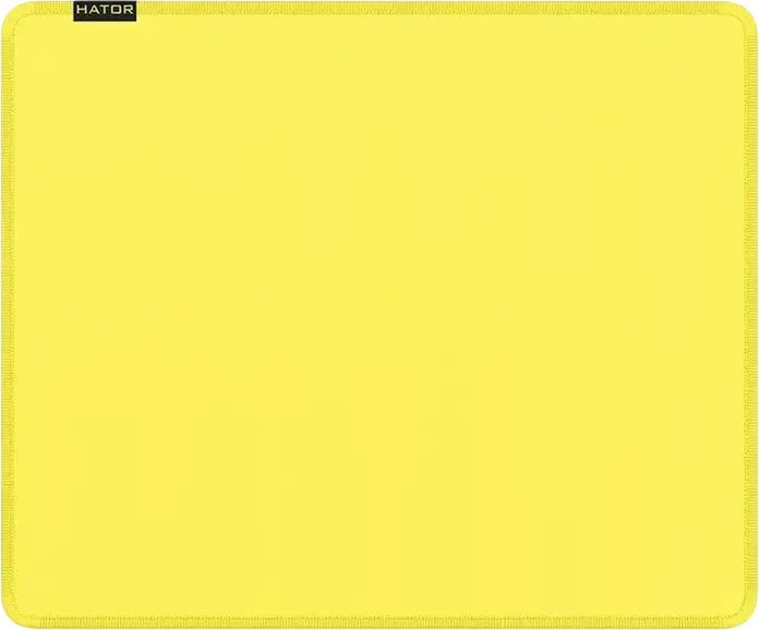 HATOR Tonn EVO Gaming Mouse Pad, Medium (M), 360x300x4mm, Textile Surface, Natural Rubber Base, Stitched Edges, Yellow and Grey