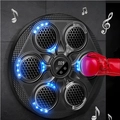 Masina de Boxing Muzical cu Display, 6 Zone de lovire, 15 Nivele de Viteza, Bluetooth, Montare pe Perete ABS Fibra de Carbon, 415x415mm, Negru