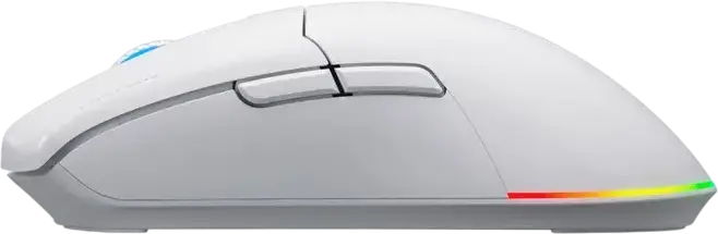 HATOR Pulsar 3 Wireless Gaming Mouse HTM631, Tri-mode Connectivity, 12000 DPI Optical Sensor, RGB Lighting, 100 Million Click Optical Switches, White