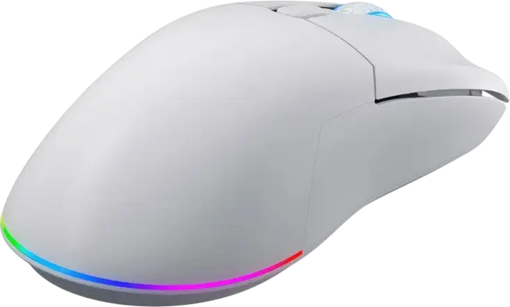 HATOR Pulsar 3 Wireless Gaming Mouse HTM631, Tri-mode Connectivity, 12000 DPI Optical Sensor, RGB Lighting, 100 Million Click Optical Switches, White