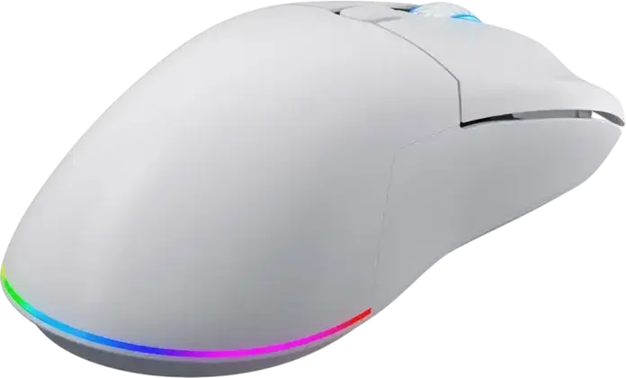 HATOR Pulsar 3 Wireless Gaming Mouse HTM631, Tri-mode Connectivity, 12000 DPI Optical Sensor, RGB Lighting, 100 Million Click Optical Switches, White