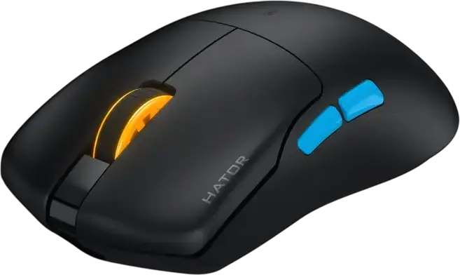 Игровая беспроводная мышь HATOR Pulsar 3 Pro, сенсор PixArt PAW 3950 30000 DPI, оптические переключатели 100M, три режима подключения, 65г, черный, HTM640