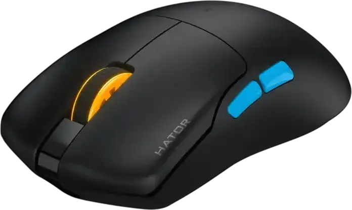 Игровая беспроводная мышь HATOR Pulsar 3 Pro, сенсор PixArt PAW 3950 30000 DPI, оптические переключатели 100M, три режима подключения, 65г, черный, HTM640