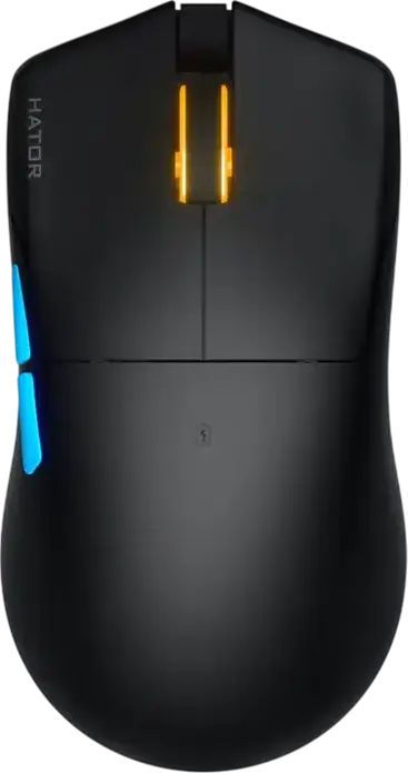 Игровая беспроводная мышь HATOR Pulsar 3 Pro, сенсор PixArt PAW 3950 30000 DPI, оптические переключатели 100M, три режима подключения, 65г, черный, HTM640