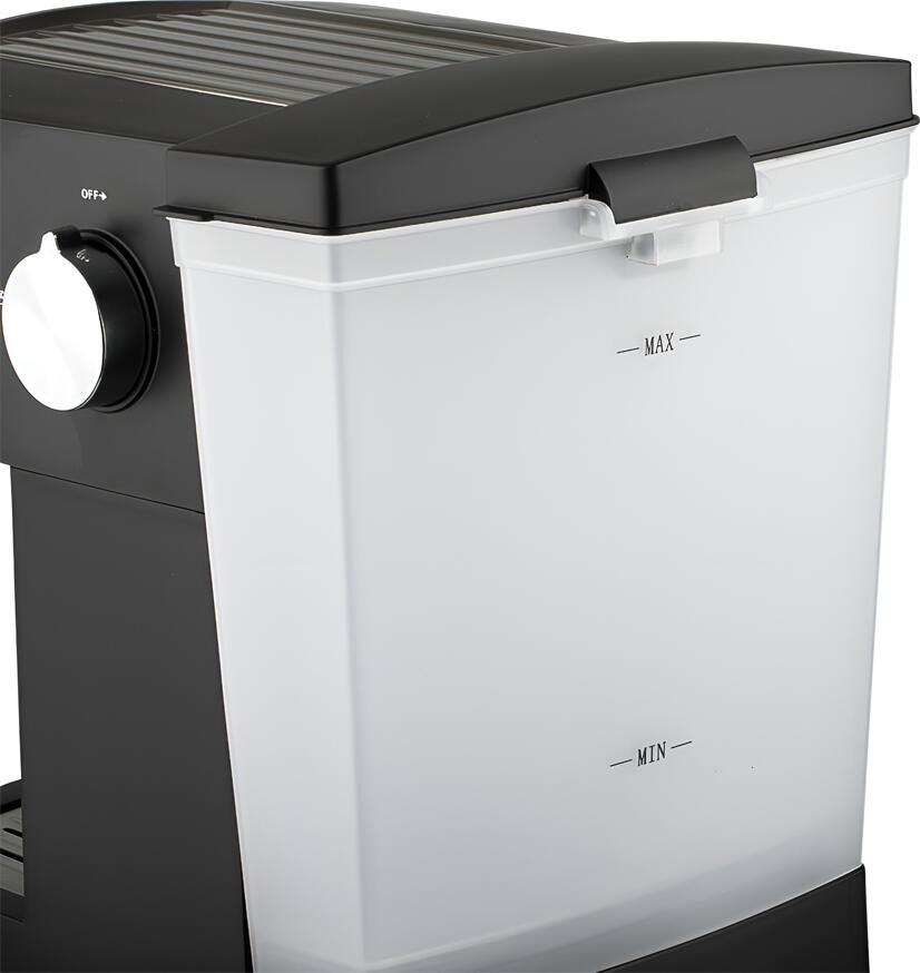 RAF R.113 Espresso Coffee Machine, 850W, 15 Bar Pressure, 1.6L Water Tank, Integrated Milk Frother, Dual Brewing System, Black