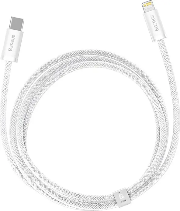 Baseus Dynamic Series USB-C to Lightning Cable, 20W PD Fast Charging, 1m Braided Nylon, 480Mbps Data Transfer, Smart Chip for iPhone iPad AirPods, White