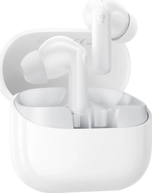 Baseus Bass BP1 NC True Wireless Earbuds, Moon White, -43dB Active Noise Cancelling, 12mm Dynamic Drivers, 4-Mic AI ENC, Bluetooth 6.0, IP55, 41h Total Battery