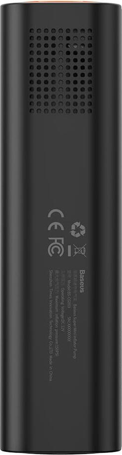 Pompa Inflator Mini Baseus BS-C6201 Compresor Auto Portabil 120W 150 PSI Ecran Digital LED 30L/min DC 12V Motor Metal Performanta Ridicata Negru
