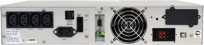 UPS Powercom VGD-2000RM Vanguard Online Double Conversion, 2000VA/1400W, Rackmount 2U, Unda Sinusoidală Pură, Ecran LCD, Baterie Hot Swap
