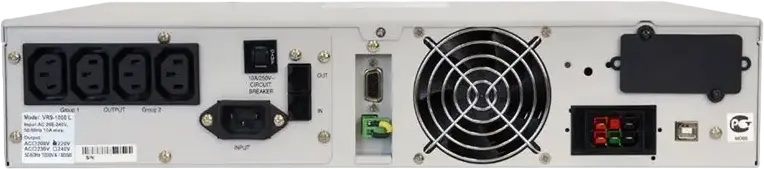 UPS Powercom VGD-2000RM Vanguard Online Double Conversion, 2000VA/1400W, Rackmount 2U, Unda Sinusoidală Pură, Ecran LCD, Baterie Hot Swap