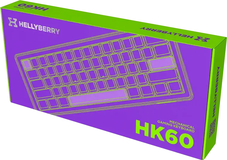 Механическая клавиатура HATOR Hellyberry HK60 60% ультракомпактная, проводная USB-C, Hot-swap линейные переключатели, RGB, белая