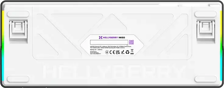 Механическая клавиатура HATOR Hellyberry HK60 60% ультракомпактная, проводная USB-C, Hot-swap линейные переключатели, RGB, белая