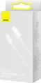 Baseus Dynamic Series USB-A to Lightning Cable, 2m Nylon Braided Charging and Data Sync Cable, 2.4A Max Current, 480Mbps, White