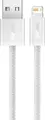 Baseus Dynamic Series USB-A to Lightning Cable, 2m Nylon Braided Charging and Data Sync Cable, 2.4A Max Current, 480Mbps, White