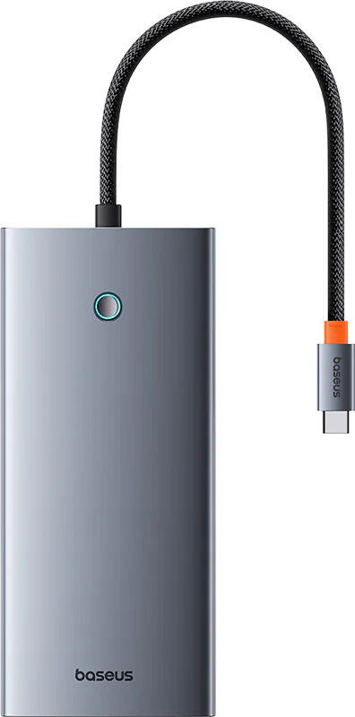 USB-C хаб Baseus PortalJoy 13-в-1, три видеовыхода (DP 8K, два HDMI 4K, VGA), зарядка PD 100Вт, Gigabit Ethernet, алюминиевый корпус Space Gray
