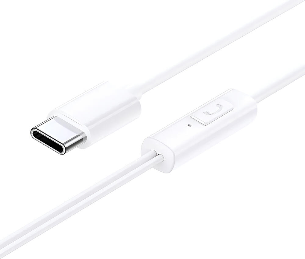 Casca In-Ear cu Fir Baseus Encok CZ11, Culoare: Alb, Interfața USB Type-C, Driver de 10mm, Microfon Integrat și Telecomandă Inline, Cablu TPE Anti-Încurcare