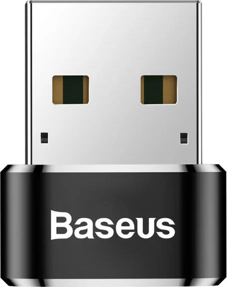 Мини-адаптер Baseus Ingenuity Series OTG USB-C (мама) на USB-A (папа) 3.1, скорость 10 Гбит/с, зарядка 2.4А, алюминиевый сплав, компактный, черный