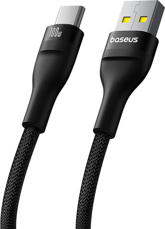 Cablu Baseus Flash 2 Series 2-in-1 USB-C 100W 5A PD QC Incarcare Rapida Nylon Impletit 1m