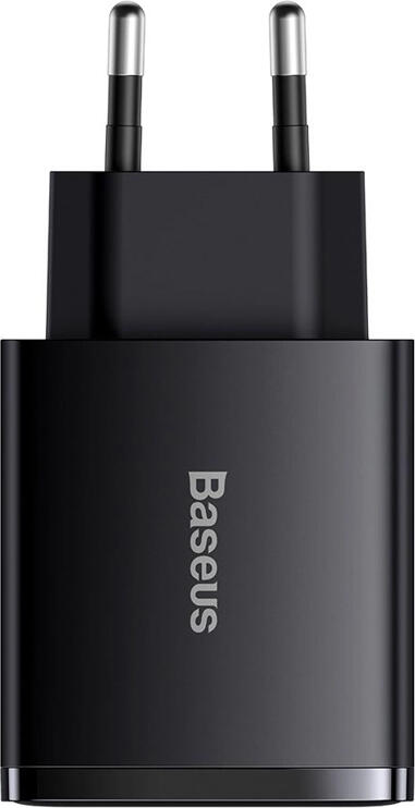 Быстрое зарядное устройство Baseus Compact Series 30W, 3 порта USB-C и 2x USB-A, универсальный сетевой адаптер, вилка EU, защита от перегрева, черный