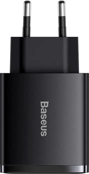 Быстрое зарядное устройство Baseus Compact Series 30W, 3 порта USB-C и 2x USB-A, универсальный сетевой адаптер, вилка EU, защита от перегрева, черный