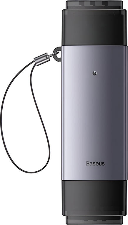 Картридер Baseus Lite Series 2-в-1, USB Type-C и Type-A 3.0, слоты SD и TF, скорость передачи 104 МБ/с, поддержка карт до 2 ТБ, черный